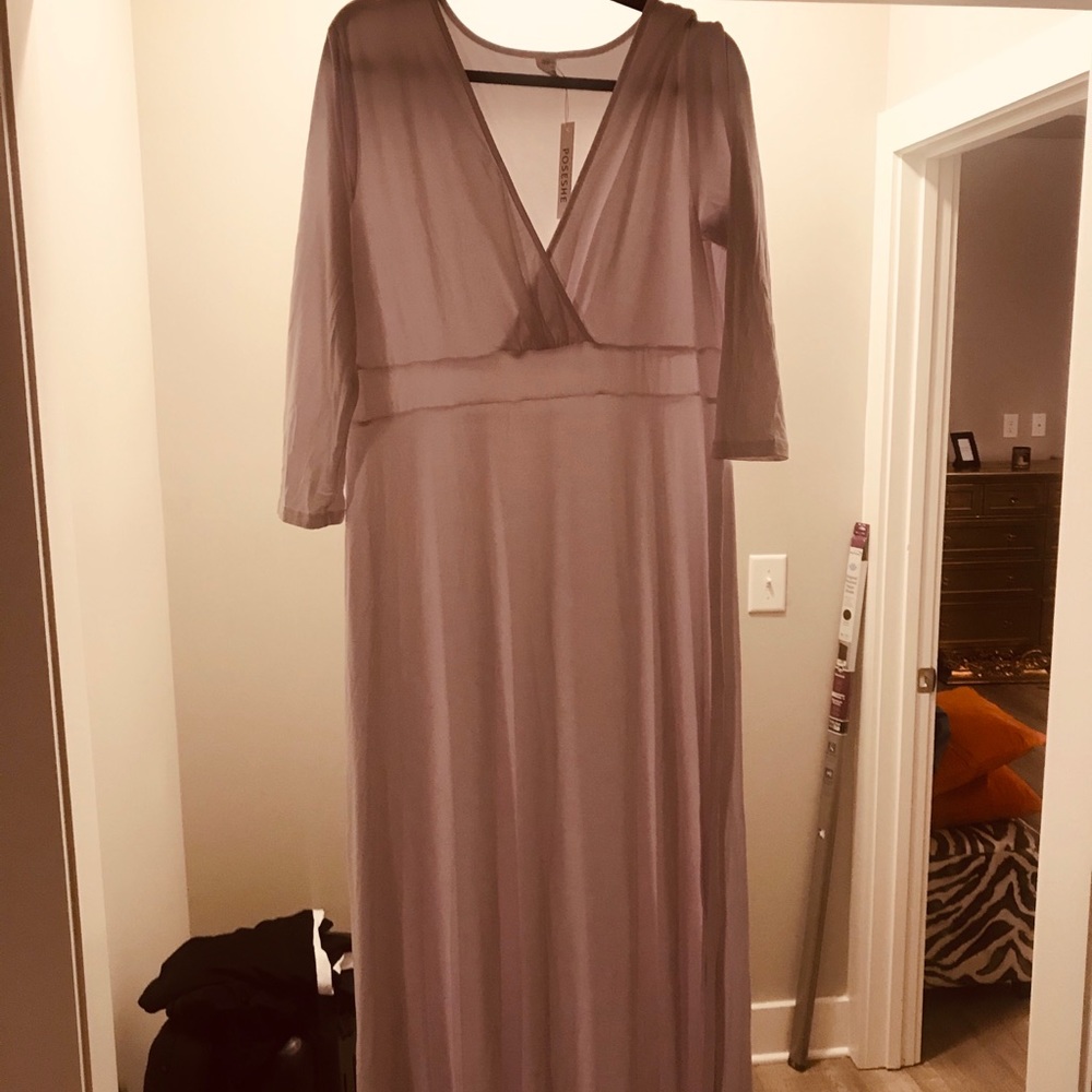 White maxi dress